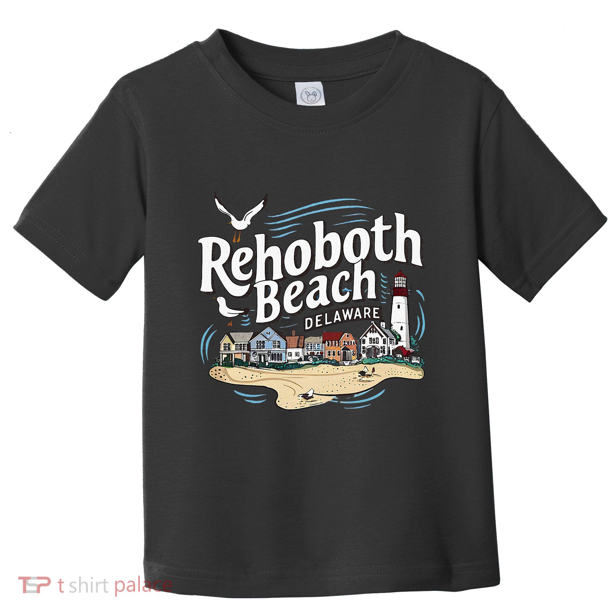 Ocean Rehoboth Beach Delaware Coastal Town Vibe Toddler T-Shirt