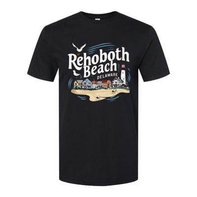 Ocean Rehoboth Beach Delaware Coastal Town Vibe Softstyle CVC T-Shirt