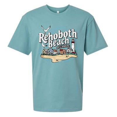 Ocean Rehoboth Beach Delaware Coastal Town Vibe Sueded Cloud Jersey T-Shirt