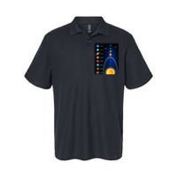 Orbiting Solar System Diagram Softstyle Adult Sport Polo