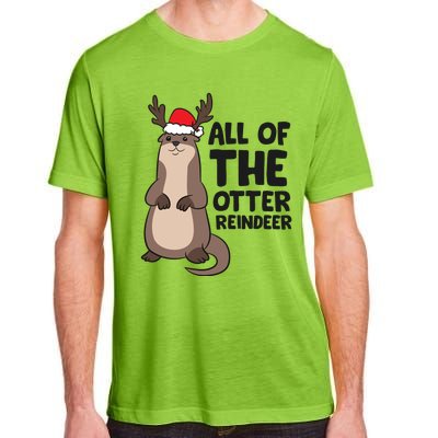 Otter Reindeer Christmas All Of The Otter Reindeer Gift Adult ChromaSoft Performance T-Shirt