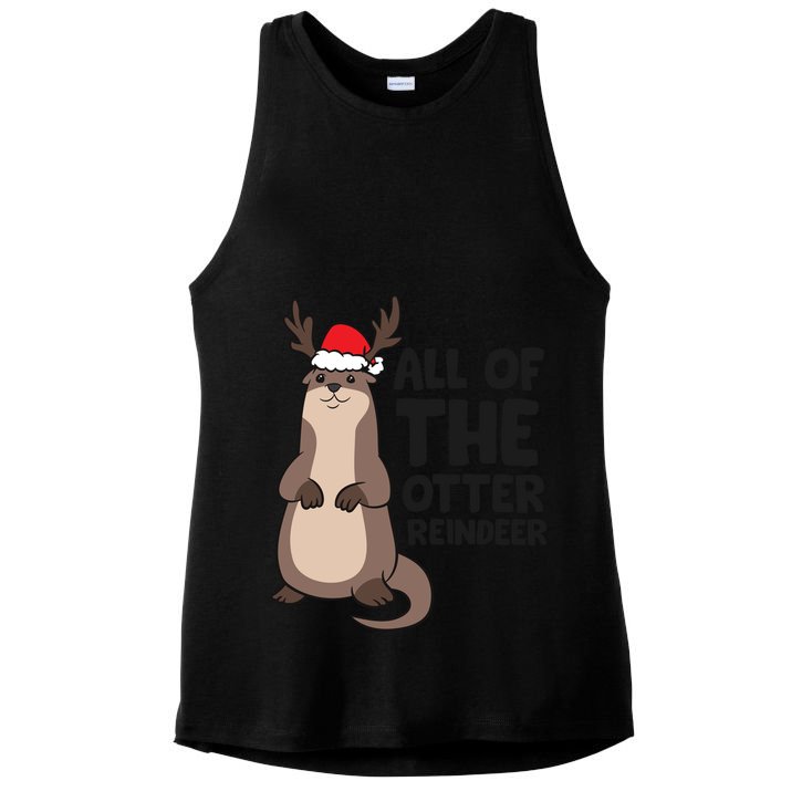 Otter Reindeer Christmas All Of The Otter Reindeer Gift Ladies PosiCharge Tri-Blend Wicking Tank