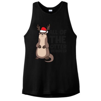 Otter Reindeer Christmas All Of The Otter Reindeer Gift Ladies PosiCharge Tri-Blend Wicking Tank