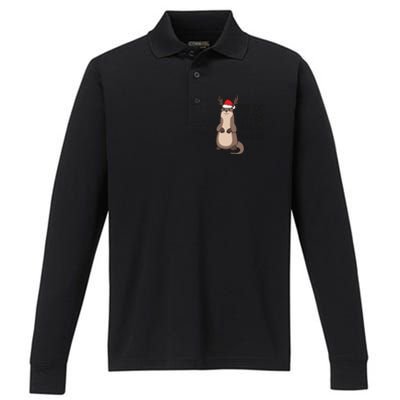 Otter Reindeer Christmas All Of The Otter Reindeer Gift Performance Long Sleeve Polo