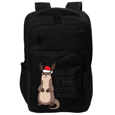 Otter Reindeer Christmas All Of The Otter Reindeer Gift Impact Tech Backpack