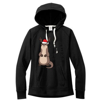 Otter Reindeer Christmas All Of The Otter Reindeer Gift Women's Fleece Hoodie