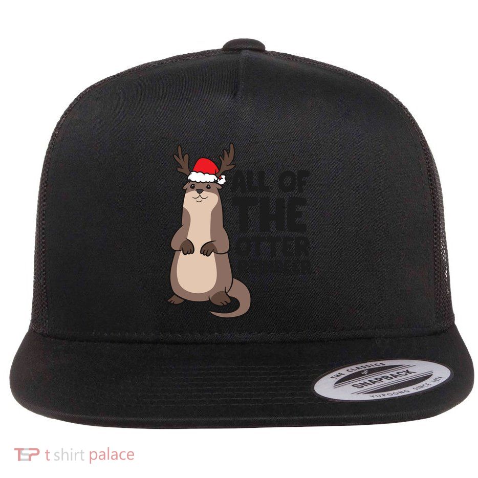 Otter Reindeer Christmas All Of The Otter Reindeer Gift Flatbill Hat