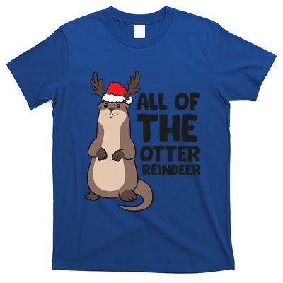 Otter Reindeer Christmas All Of The Otter Reindeer Gift T-Shirt