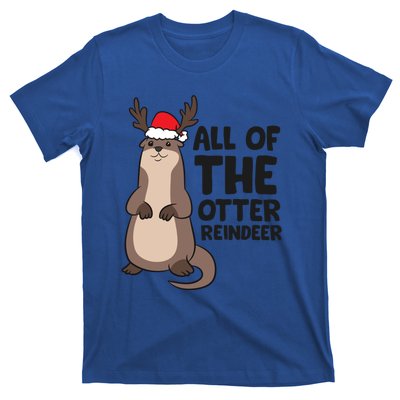 Otter Reindeer Christmas All Of The Otter Reindeer Gift T-Shirt