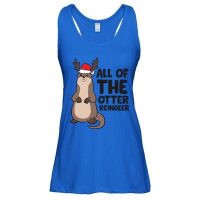 Otter Reindeer Christmas All Of The Otter Reindeer Gift Ladies Essential Flowy Tank