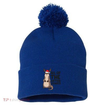 Otter Reindeer Christmas All Of The Otter Reindeer Gift Pom Pom 12in Knit Beanie