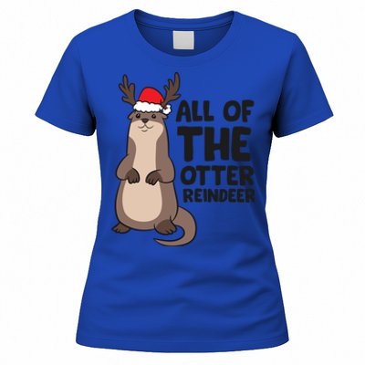 Otter Reindeer Christmas All Of The Otter Reindeer Gift Women's T-Shirt