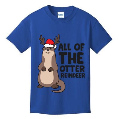 Otter Reindeer Christmas All Of The Otter Reindeer Gift Kids T-Shirt