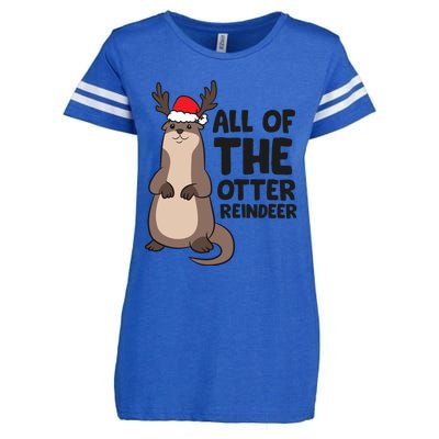 Otter Reindeer Christmas All Of The Otter Reindeer Gift Enza Ladies Jersey Football T-Shirt