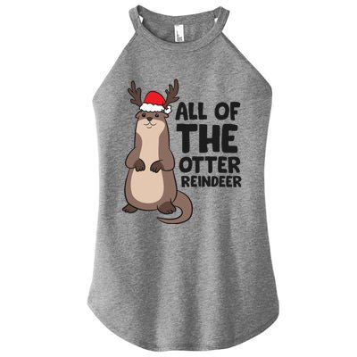 Otter Reindeer Christmas All Of The Otter Reindeer Gift Women's Perfect Tri Rocker Tank