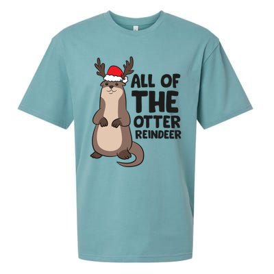 Otter Reindeer Christmas All Of The Otter Reindeer Gift Sueded Cloud Jersey T-Shirt