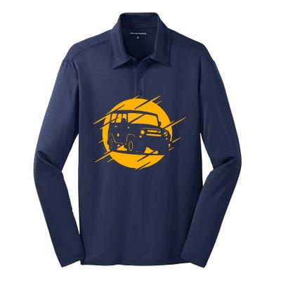 Off Road Cars Classic Silk Touch Performance Long Sleeve Polo