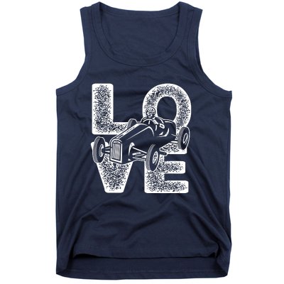 Old Racing Car Love Word Tank Top