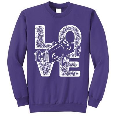 Old Racing Car Love Word Sweatshirt