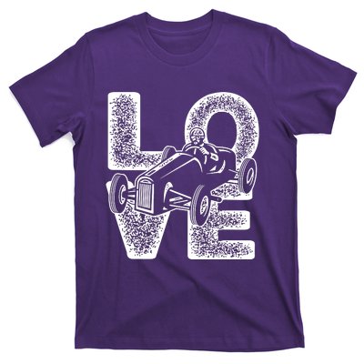 Old Racing Car Love Word T-Shirt