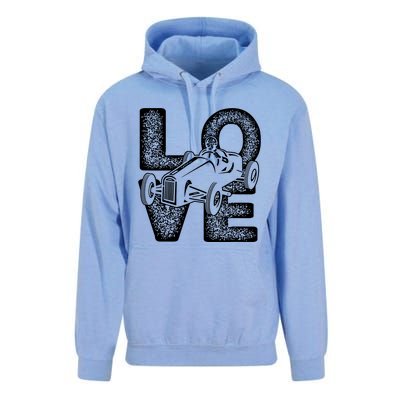 Old Racing Car Love Word Unisex Surf Hoodie