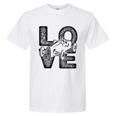 Old Racing Car Love Word Garment-Dyed Heavyweight T-Shirt