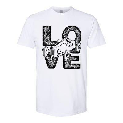 Old Racing Car Love Word Softstyle® CVC T-Shirt