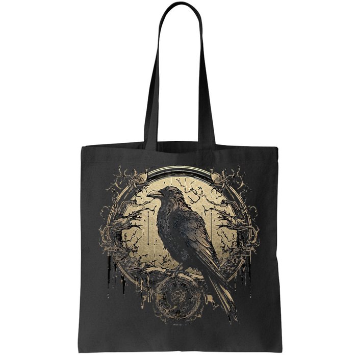 Odin Raven Celtic Viking Valhalla Pagan Tote Bag