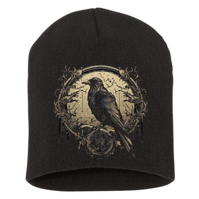 Odin Raven Celtic Viking Valhalla Pagan Short Acrylic Beanie