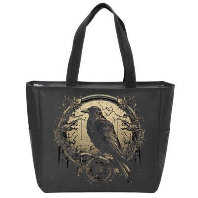 Odin Raven Celtic Viking Valhalla Pagan Zip Tote Bag