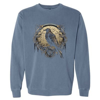 Odin Raven Celtic Viking Valhalla Pagan Garment-Dyed Sweatshirt