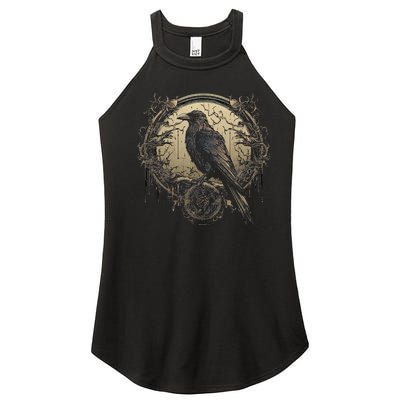 Odin Raven Celtic Viking Valhalla Pagan Women’s Perfect Tri Rocker Tank