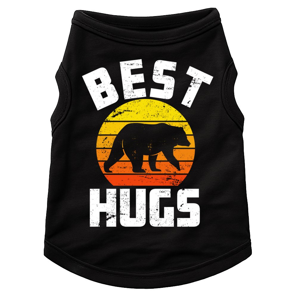 Outdoorsy Retro Dad Camping Best Bear Hugs Fathers Day Funny Gift Doggie Tank