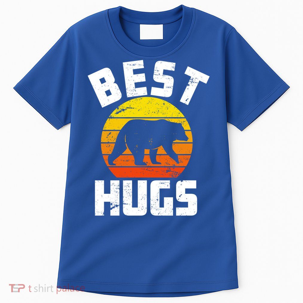 Outdoorsy Retro Dad Camping Best Bear Hugs Fathers Day Funny Gift Tall T-Shirt