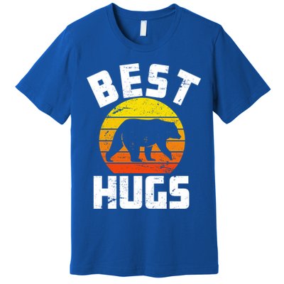 Outdoorsy Retro Dad Camping Best Bear Hugs Fathers Day Funny Gift Premium T-Shirt