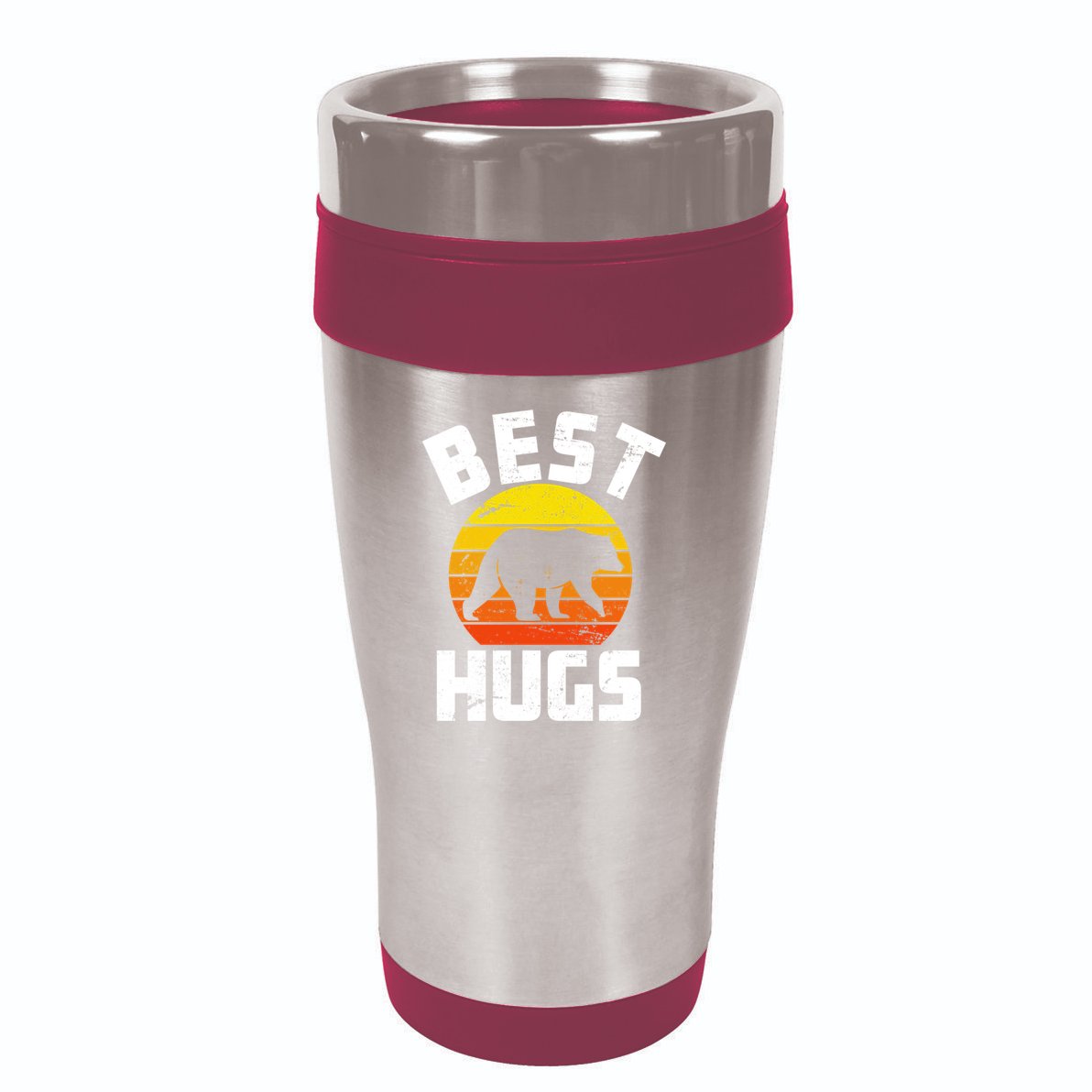 Outdoorsy Retro Dad Camping Best Bear Hugs Fathers Day Funny Gift 16oz Travel Tumbler