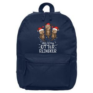 Otter Reindeer Deer Christmas Xmas Gift Present 16 in Basic Backpack