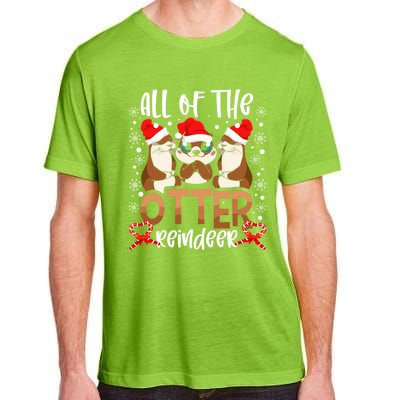 Otter Reindeer Deer Christmas Xmas Tree Magic Lover Santa Gift Adult ChromaSoft Performance T-Shirt