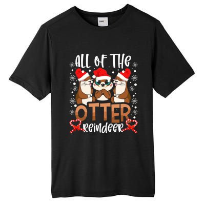 Otter Reindeer Deer Christmas Xmas Tree Magic Lover Santa Gift Tall Fusion ChromaSoft Performance T-Shirt