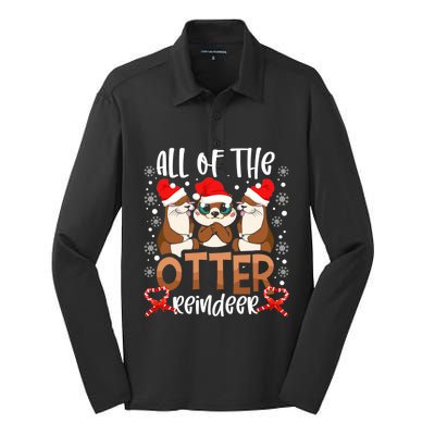 Otter Reindeer Deer Christmas Xmas Tree Magic Lover Santa Gift Silk Touch Performance Long Sleeve Polo