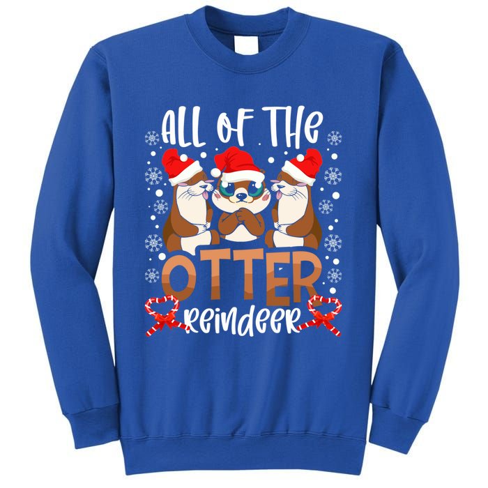 Otter Reindeer Deer Christmas Xmas Tree Magic Lover Santa Gift Sweatshirt