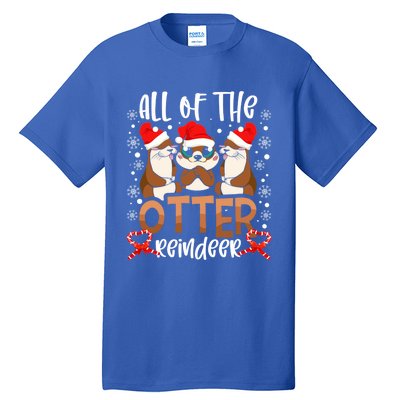 Otter Reindeer Deer Christmas Xmas Tree Magic Lover Santa Gift Tall T-Shirt