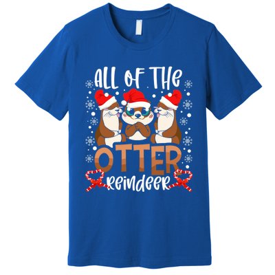 Otter Reindeer Deer Christmas Xmas Tree Magic Lover Santa Gift Premium T-Shirt