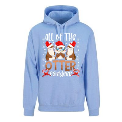 Otter Reindeer Deer Christmas Xmas Tree Magic Lover Santa Gift Unisex Surf Hoodie