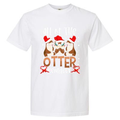 Otter Reindeer Deer Christmas Xmas Tree Magic Lover Santa Gift Garment-Dyed Heavyweight T-Shirt