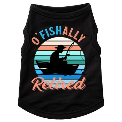 O'fishally Retired Dad Funny Fishing Father's Day Gift Doggie Tank