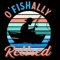 O'fishally Retired Dad Funny Fishing Father's Day Gift City Backpack