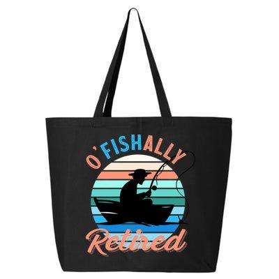O'fishally Retired Dad Funny Fishing Father's Day Gift 25L Jumbo Tote