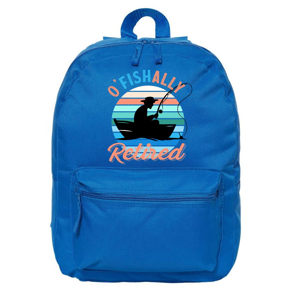 O'fishally Retired Dad Funny Fishing Father's Day Gift 16 in Basic Backpack