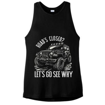 Offroad Racing Dad Sxs 4x4 Off Roading Suv Utv Car Lovers Ladies PosiCharge Tri-Blend Wicking Tank